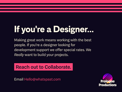 If you're a designer...