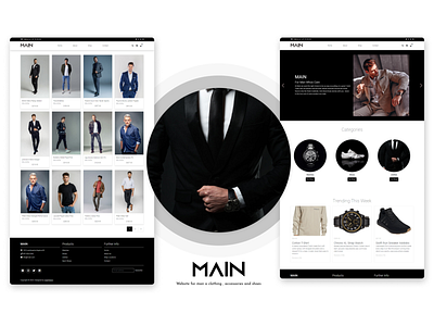 MAIN accessories branding case study clothes design interface shoes shop style ui uiux ux watches website