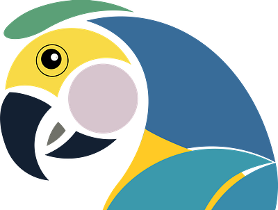 Blue-throated Macaw Logo @aravindtarugu adobe bird branding design digital art digital artist illustration logo