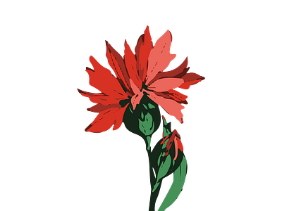 Red Flower Vector Art