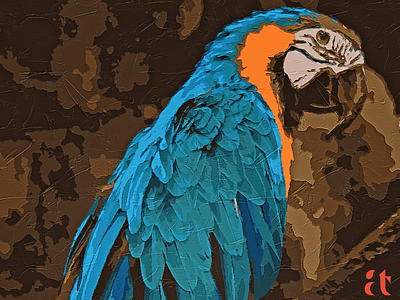 Blue-throated Macaw_Digital Art @aravindtarugu adobe blue throated macaw digital art digital artist environment iucn macaw nature redlist