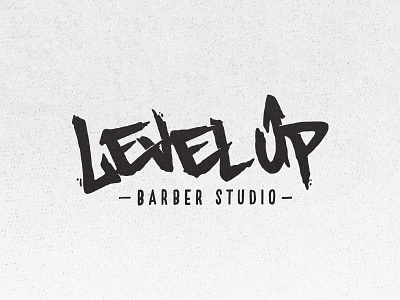 Level Up - Typography/ Branding Project barber branding calligraphy design hand hand lettering logo script type typography