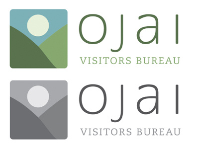 Ojai Visitors Bureau Logo california city branding logo ojai visitors bureau