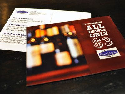 Barfly's Print Mailer bar drink postcard print restaurant wine