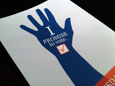 I Promise to Vote. candidate hand magnet political politics print vote