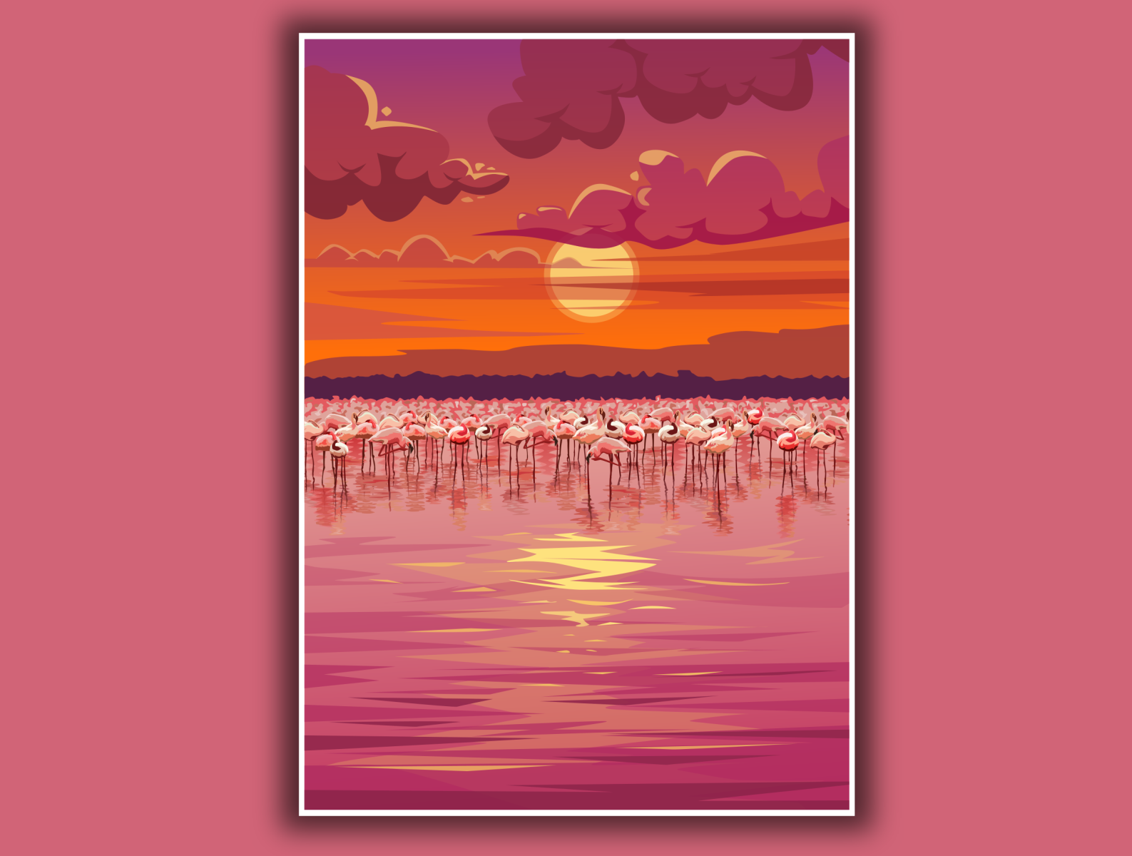 Flamingo vector art by Виктор Кирильчук on Dribbble