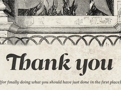 Thank You leitura sarcasm vintage