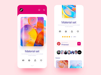 Inspiration collection project app design red ui ui ux uiux web design 应用界面设计