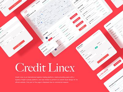 Credit Linex red ui uiux web web design 应用界面设计