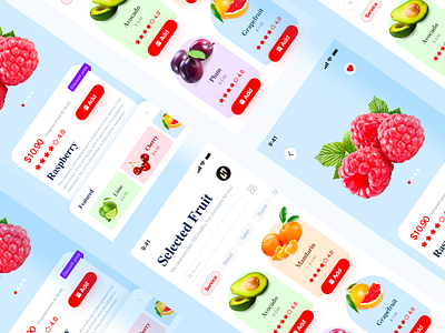 Fruit app02 fruit fruit app red ui uiux 应用界面设计 设计