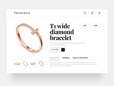 Tiffany web purchase page branding design jewelry design landing page uiux web design 应用界面设计