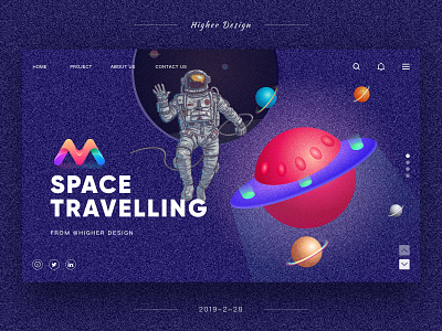 Space travelling ui 插图 设计
