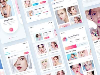 Vogue Makeup app interface design ui vogue makeup 设计