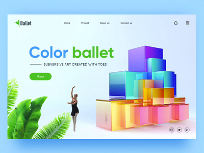 Color ballet color ballet dance green ui web design