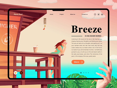 Listen to the voice of the sea breeze design icon logo red tourism tourisminindia ui uiux ux vector web design 应用界面设计