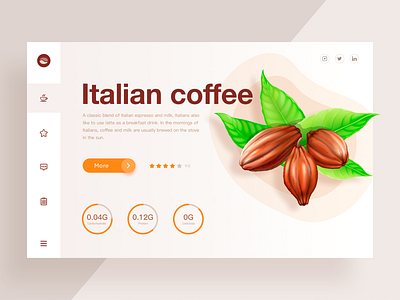 Italian coffee branding green italian coffee natural ui uiux 设计