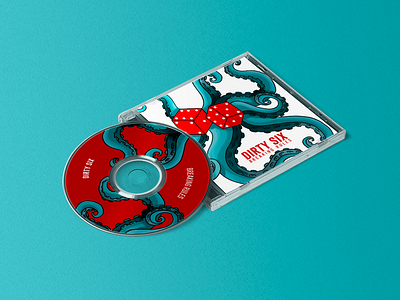 Dirty Six cd cover desing graphic design octopus