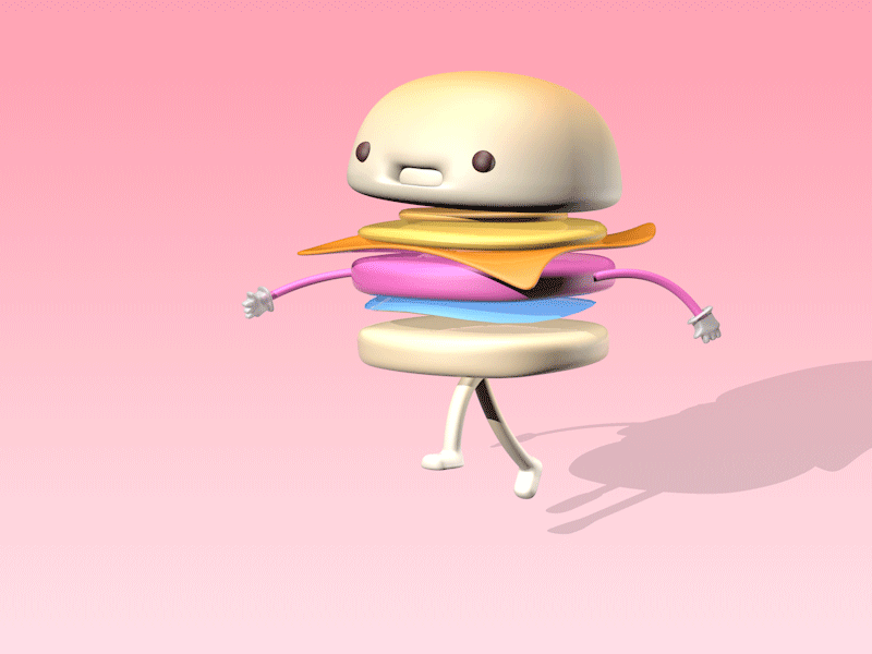 Hamburger c4d illustration ui