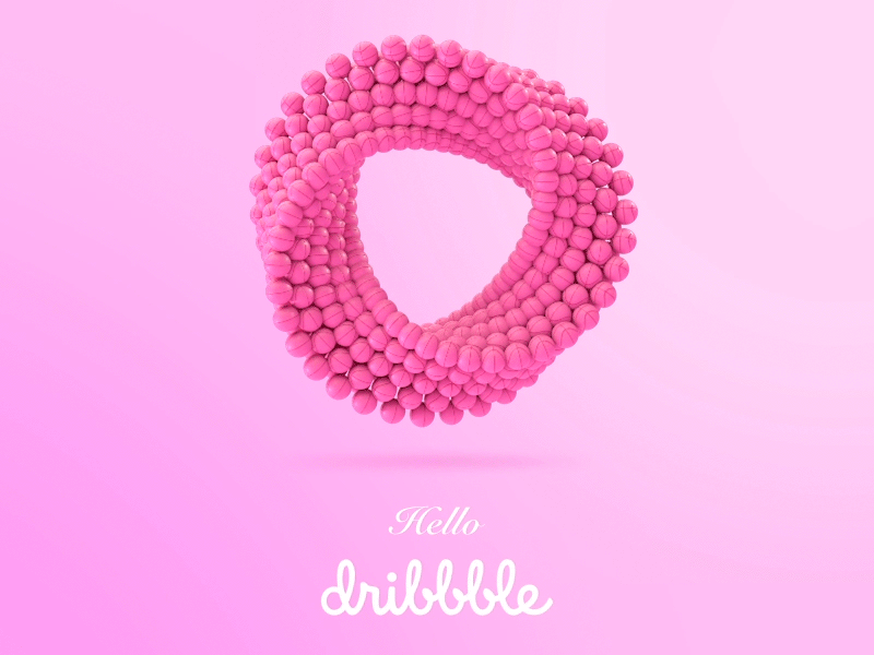 Hello Dribbble 3d ae animation c4d debuts dribbble