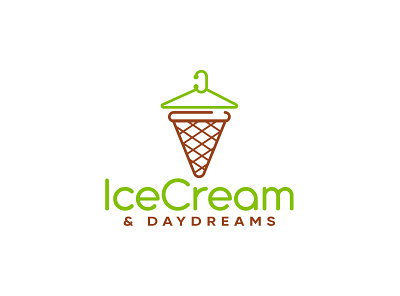 Ice cream cone with hanger ice cream cone ice cream logo
