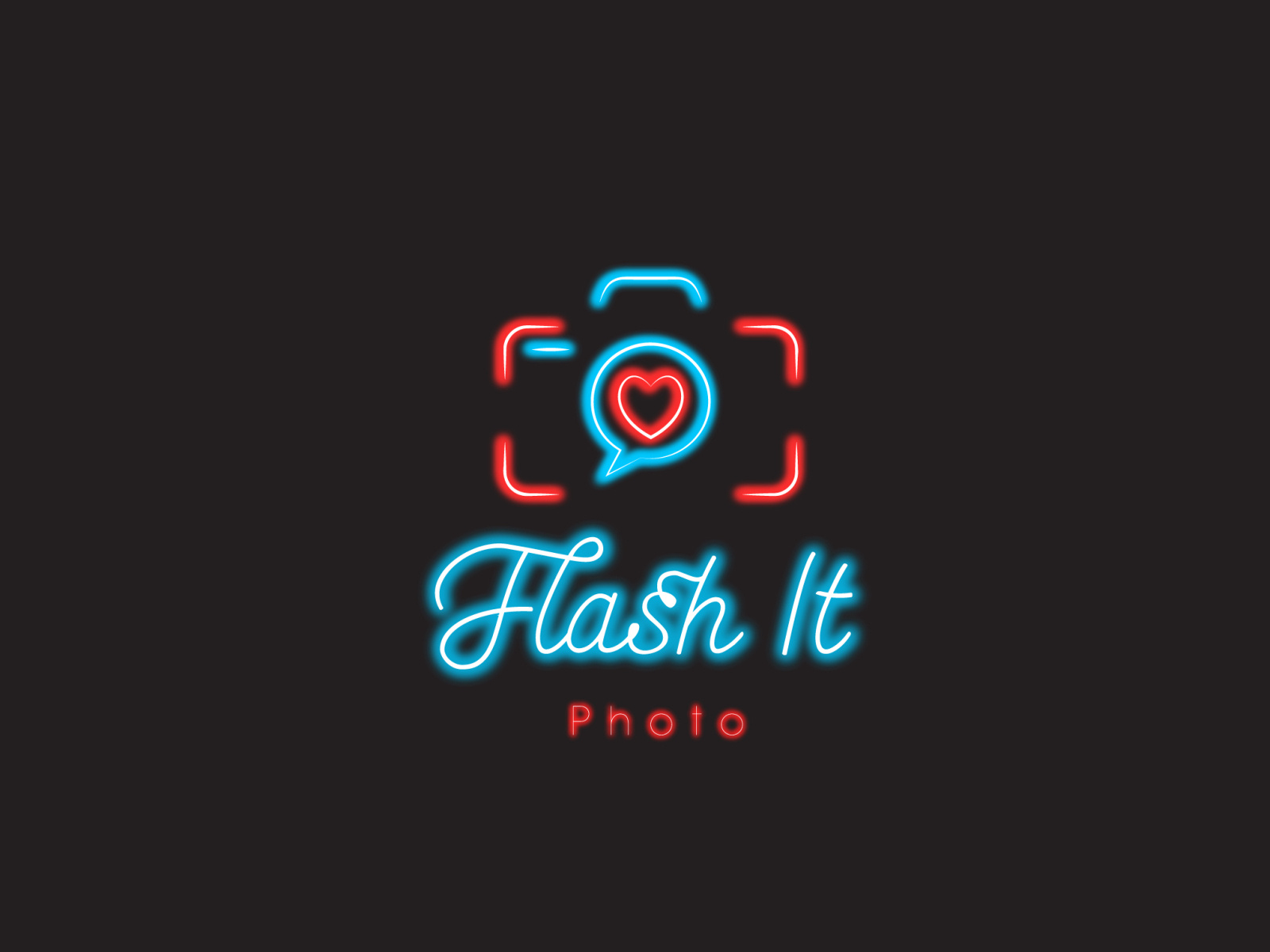 neon light camera logo by Mathan Kumar on Dribbble