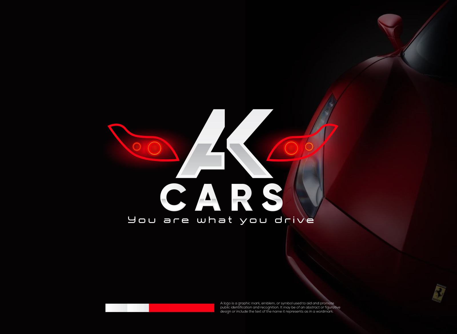 car headlight logo design initial text by Mathan Kumar on Dribbble