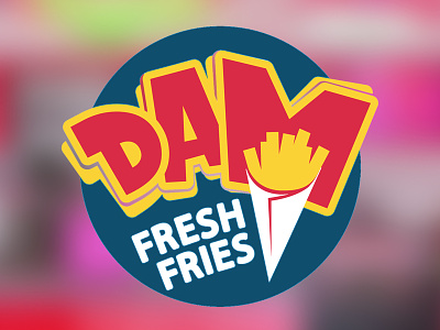 DAM fresh fries logo logo design