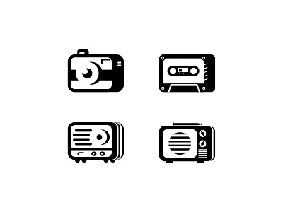 reminiscence-1 camera icon illustration magnetic tape