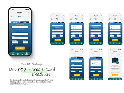 Day 002 - Credit card checkout app checkout dailyui day 002 figma screens ui user interface