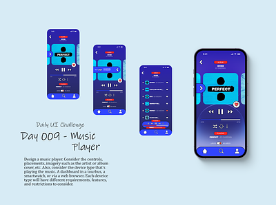 Day 009 - Music player app dailyui day 009 figma music player screens ui user interface