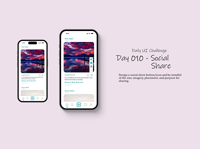 Day 010 - Social share app dailyui day 010 figma screens social share ui user interface