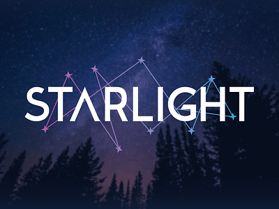Starlight branding light logo night star