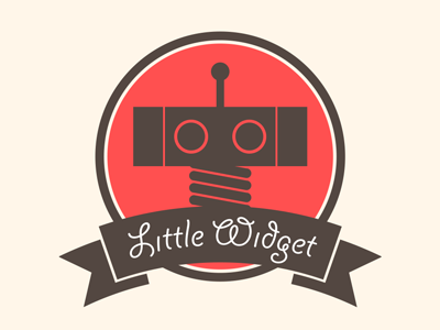 Little Widget logo branding graphic design logo robot