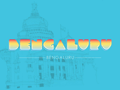 Bengaluru bubble effect typography