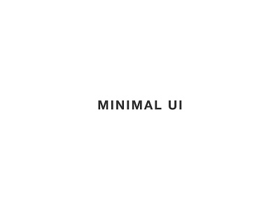 Minimal UI logo minimal minimalism