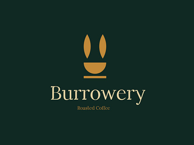 Burrowery Roasted Coffee branding design graphic design logo typography
