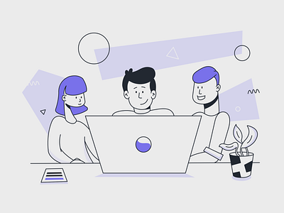 Team Collaboration Landing Page Illustration