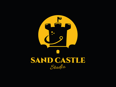 Sand Castle Logo Concept adobe illustrator beach branding castle kids logo design mascot design play procreate royal sand vector logo