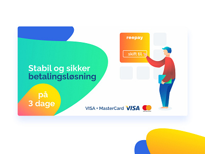 Campaign Banner credit card digital illustration flat illustration illustrator cc online payment reepay uiux