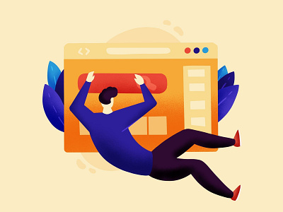 Web Surfer Illustration