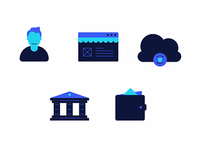 Icons for Landing Page acquiring icon set landing page payment gateway payments