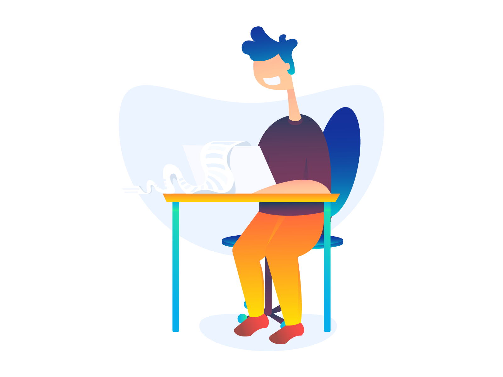 Tom flat. Working conditions illustrations. Terms and conditions illustrations Dribbble.