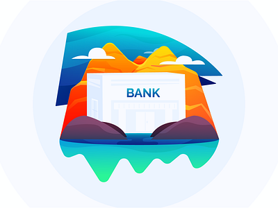 Visa Fact series illustration checkout credit card mountains online payment sky startup vector visa