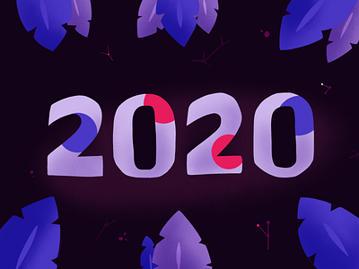 Happy New Year 2020 Everyone!! 2020 celebration cosmo fireworks flat illustration happy new year stars universe