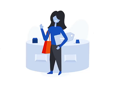 Shopping on sale flat illustration timelapse discount card ecommerce eshop flat illustration ipad pro procreate shopping women shopping