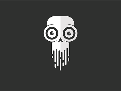 Skull black white illustration skull