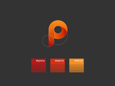 Pixelwave Creative Branding branding identity logo logo design logomark orange p process wave