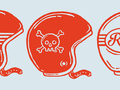 bad to the bone helmet illustration skulls