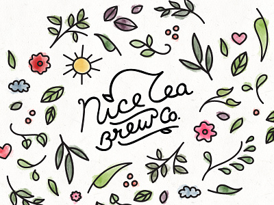 Nice Tea illustrations branding illustration