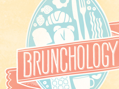 Brunchology brunch crest food illustration toronto typography